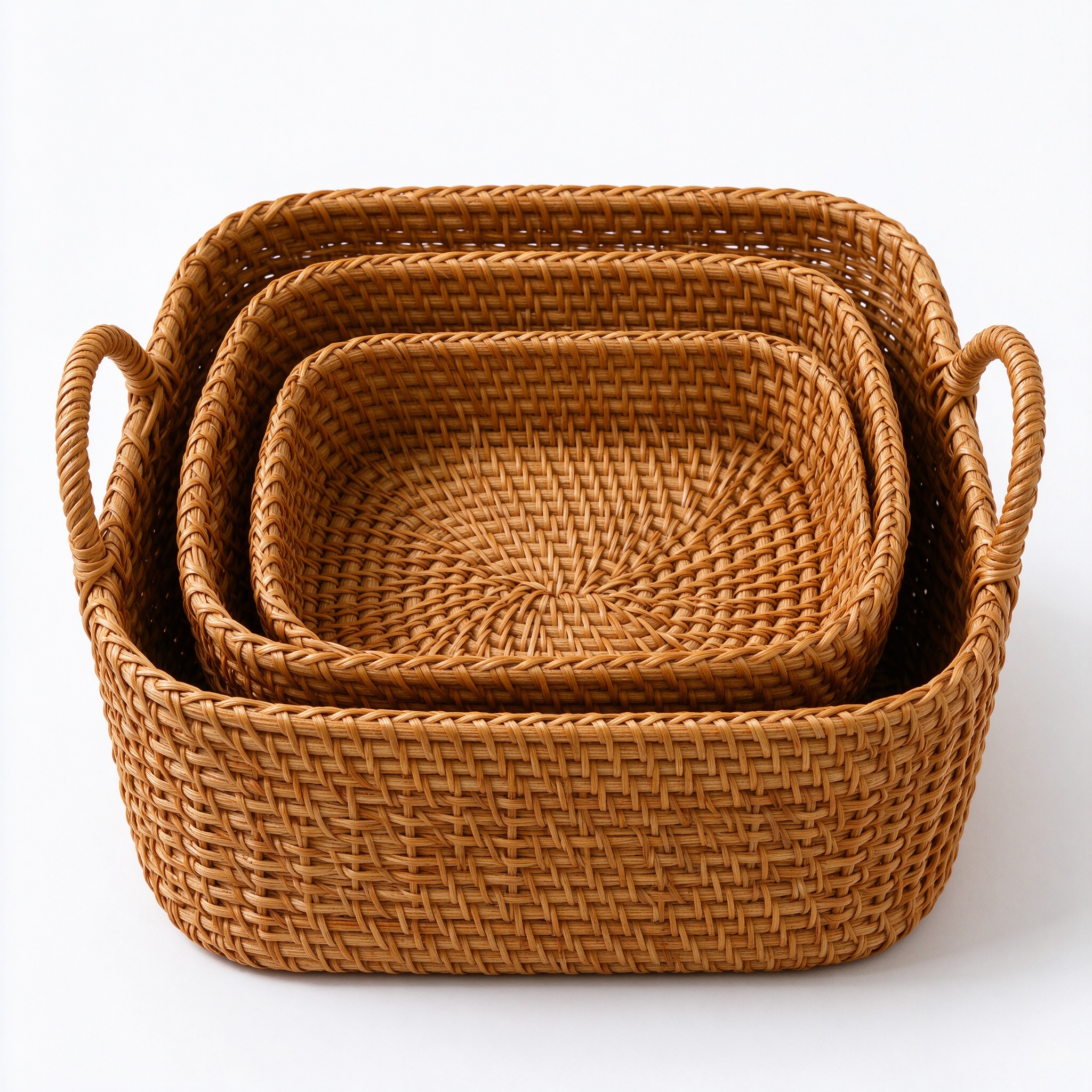 Woven storage baskets